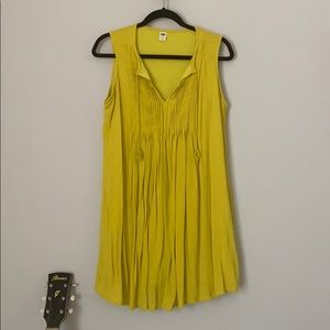 Old Navy Pintuck dress yellow